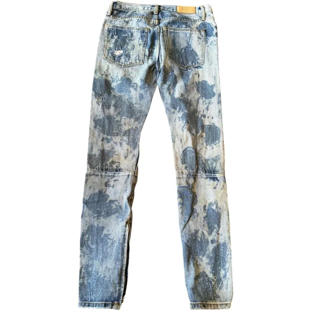 mnml streetwear skull acid died skinny jeans